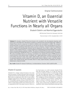 Vitamin D, an essential nutrient with versatile functions